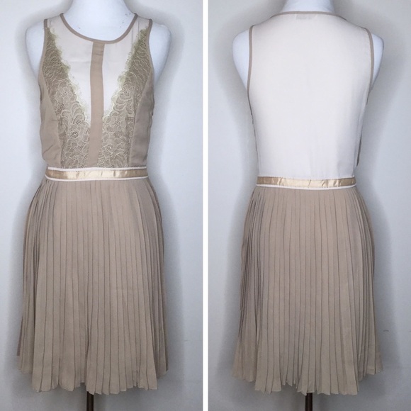 In Style Collection Pleated Chiffon Dress Size Small - Picture 1 of 6